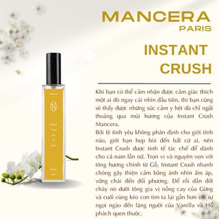 Nước Hoa Unisex Mancera Instant Crush - Thơm Hơn Crush Của Bạn, Mùi Hương Mang Phong Cách Mfk 540 chiết 10ml