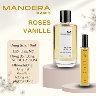 Nước Hoa Unisex Mancera rose vanille EDP Chiết 10ml