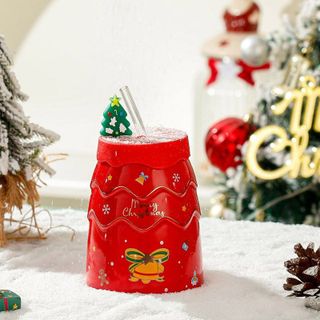 Cốc sứ kèm ống hút 500ml