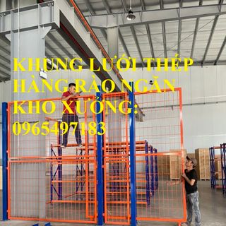 Hàng Rào Ngăn Kho, Vách Lưới Ngăn Kho, Khung lưới thép hàn ngăn kho xưởng, nhà máy