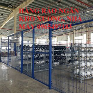 Hàng Rào Ngăn Kho, Vách Lưới Ngăn Kho, Khung lưới thép hàn ngăn kho xưởng, nhà máy