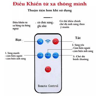 Đèn Năng Lượng Mặt Trời 6 Bóng Loại Lớn - Có Remote