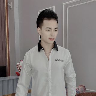 ÁO SƠ MI NAM, ÁO NAM TAY DÀI, ÁO CẶP TRẮNG ĐEN HK