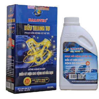DẦU TRUNG TU – HALOTEC CHÍNH HÃNG dung tích 800 ml, dành cho các loại động cơ có dung tích từ 9 đến 40 lít nhớt + Tặng chai buồng đốt trị giá 750k