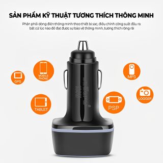 Tẩu sạc nhanh ô tô cổng USB kép sạc nhanh 100W tương thích với nhiều dòng điện thoại XT30 Tẩu sạc ô tô
