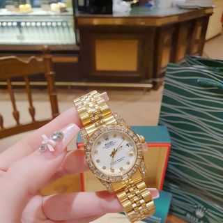 ĐỒNG HỒ NỮ TRUNG CẤP RÔ.LEX VIỀN ĐÁ MÀU