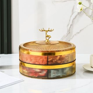 Khay mứt hai tầng