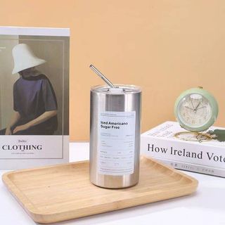Ly Giữ Nhiệt Inox 304 Có Ống Hút