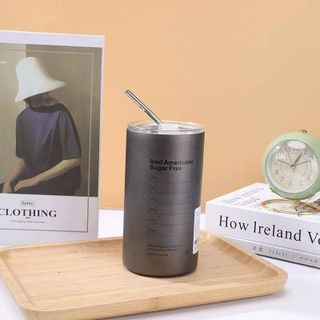 Ly Giữ Nhiệt Inox 304 Có Ống Hút