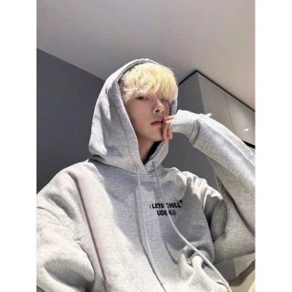 Áo hoodie nam nữ unisex nỉ bông dày dặn sweater fom rộng hàn quốc ulzzang y2k In Chữ 2 Mặt LET CHILL giá sỉ - giá bán buôn