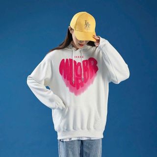 Áo hoodie in hình tim from rộng. Giá sỉ - giá bán buôn