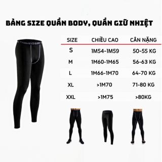 Quần giữ nhiệt combat dài và ngắn màu đen