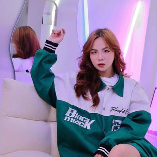 Áo khoác dù nút bấm Biackmiack nam nữ chất vải dù gió 2 lớp from rộng. Giá sỉ - giá bán buôn