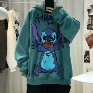 Áo hoodie in hình gấu xanh nón lót nỉ 2 lớp, from 70kg. Giá sỉ - giá bán buôn