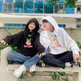 Áo hoodie UNCOVER SICI BEAR, nón lót nỉ 2 lớp, from 70kg. Giá sỉ - giá bán buôn