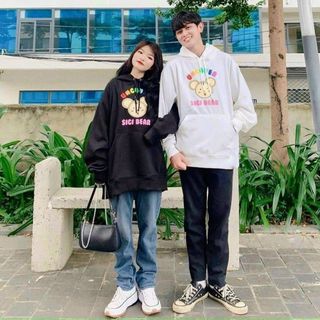 Áo hoodie UNCOVER SICI BEAR, nón lót nỉ 2 lớp, from 70kg. Giá sỉ - giá bán buôn