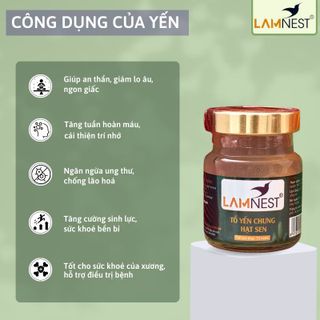 Tổ Yến Chưng Hạt Sen LamNest tươi nguyên chất 30% yến 70ml - yensaocaocaplamnest