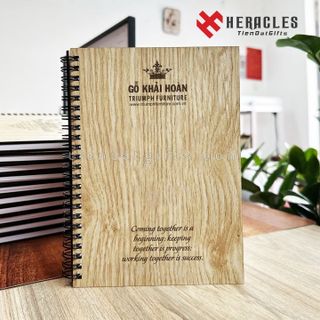 Sổ gỗ khắc tên, chữ, hình ảnh theo yêu cầu - Quà tặng hồng ân vĩnh khấn - quà tặng tri ân thầy cô giáo - Xưởng sản xuất sổ tay in logo công ty giá rẻ tại TPHCM