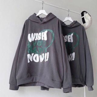 áo hoodie mềm mịn nón 2 lớp có nút bấm in hình Wish Nown nổi chất dày dặn from dưới 70kg giá sỉ - giá bán buôn