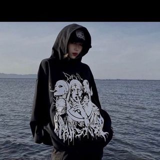 Áo Hoodie Nỉ Devil Mặt Quỷ Màu Đen, Áo Nỉ 5 Cô Y Tá Mặc Ngầu Phong Cách Hàn Quốc giá sỉ - giá bán buôn