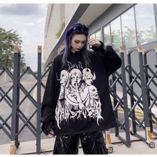 Áo Hoodie Nỉ Devil Mặt Quỷ Màu Đen, Áo Nỉ 5 Cô Y Tá Mặc Ngầu Phong Cách Hàn Quốc giá sỉ - giá bán buôn