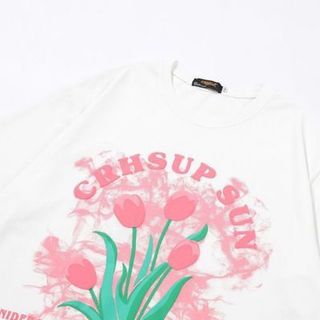 Áo Thun Tay Lỡ Dáng Rộng In Hình Hoa Tulip Kiểu Hàn Quốc Thời Trang Mùa Hè Cho Nữ giá sỉ - giá bán buôn