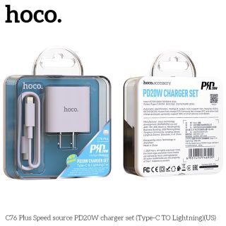 Bộ sạc nhanh Hoco C76 Plus PD20W. giá sỉ