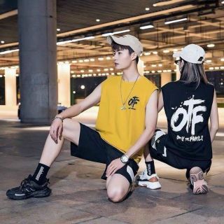 Bộ đồ thể thao nam quần lửng áo ba lỗ mặc đi chơi OTF cực ngầu, quần short kaki túi hộp nam