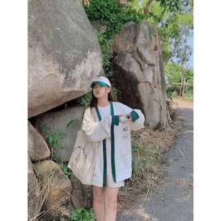 Áo khoác cadigan in bông lúa siêu xinh và năng động