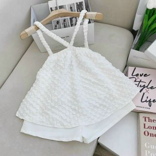 Sét áo dây xốp phồng kiểu baby doll kèm quần