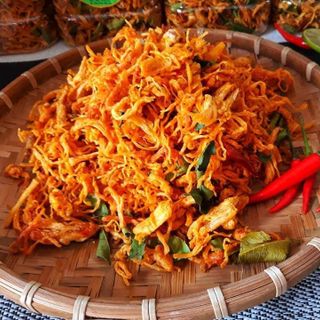 Khô gà lá chanh xé cay mềm thơm ngon thượng hạng ( sỉ từ 5kg)