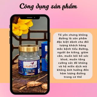 Tổ Yến Chưng Không Đường LamNest tươi nguyên chất 30% yến 70ml - yensaocaocaplamnest