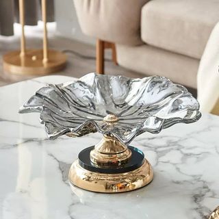 Khay Đựng Mứt Tết,Khay Đựng Bánh Kẹo 5 Cánh Xoay 360 Phong Cách Châu Âu Tiện Lợi