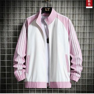 ÁO KHOÁC GIÓ NHẸ 2 LỚP, ÁO KHOÁC NAM NỮ CỔ TRỤ KIỂU TRƠN PHỐI 3 SỌC TAY THỂ THAO CAO CẤP - HTM FASHION giá sỉ