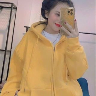 ÁO KHOÁC NỈ NỮ DÁNG FORM RỘNG CHẤT VẢI DÀY MỊN KÈM NÓN TRÙM ĐẦU TO ĐẸP TRƠN DÂY KÉO XỊN HÀNG HOT TREND-HTM FASHION