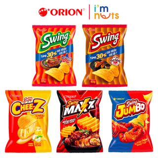 Bánh Snack khoai tây Swing Orion đủ vị gói nhỏ và gói lớn