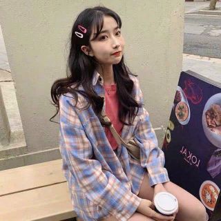ÁO SƠ MI NỮ DÁNG ÁO FORM RỘNG CÓ SỌC CARO ÁO DÀI TAY CỰC ĐẸP CHẤT LIỆU TỐT HÀNG XINH HOT TREND-HTM FASHION