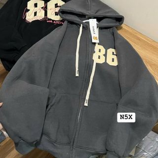 ÁO HOODIE NỈ DỆT NAM NỮ VỚI CHẤT DÁNG FORM RỘNG BAO NGẦU ÁO ĐƯỢC THIẾ KẾ IN CHỮ 86 NỔI BẬT CHẤT VẢI DÀY DẶN CÓ NÓN TRÙM ĐẦU ÁO ĐẸP HÀNG HOT TREND-HTM FASHION