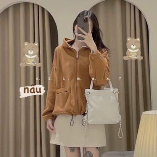 ÁO HOODIE NỈ NAM NỮ VỚI DÁNG FORM RỘNG CHẤT LIỆU VẢI NỈ DÀY DẶN MỀM MỊN ÁO CÓ NÓN CHỐNG NẮNG THIẾT KẾ 2 TÚI BÊN TIỆN LỢI DÂY RÚT HÀNG HOT TREND-HTM FASHION
