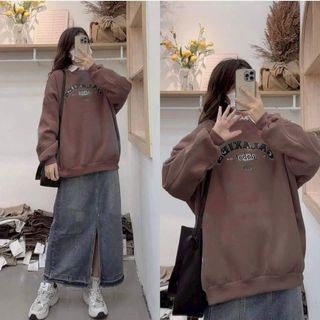 ÁO KHOÁC HOODIE NỈ NAM NỮ PHỐI DÁNG FORM RỘNG CÓ IN CHỮ NỔI TRƯỚC ÁO BAO ĐẸP CÓ BO CHUN EO HÀNG HOT TREND-HTM FASHION