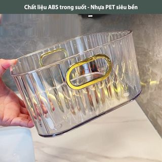 Hộp Đựng Đồ Nhựa Mỹ Phẩm Đa Năng Trang Trí Bàn, Khay Lưu Trữ Đồ Để Bàn Trang Điểm, Để Dầu Gội, Trang Sức