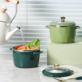 Bát úp mì - Bát ăn mì tôm inox 2 lớp cách nhiệt có nắp đậy