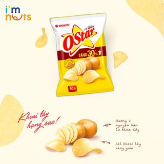 Bánh Snack khoai tây Ostar Orion đủ vị gói nhỏ và gói lớn