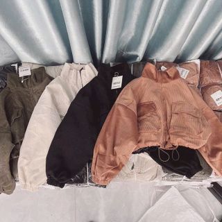 ÁO KHOÁC NHUNG LEN NỮ 2 LỚP FORM LỬNG PHỐI 2 TÚI TO VÀ DÂY RÚT - HTM FASHION