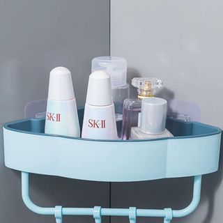 Kệ góc tam giác đa năng nhà tắm, nhà bếp bằng nhựa dán tường siêu bền không han rỉ