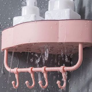 Kệ góc tam giác đa năng nhà tắm, nhà bếp bằng nhựa dán tường siêu bền không han rỉ