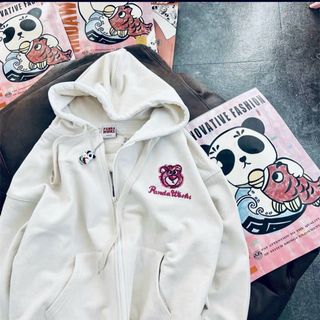 ÁO KHOÁC NỈ HOODIE CÓ KÈM BDAAY KÉO NÓN TRÙM ĐẦU IN HÌNH GẤU DÂU PANDA SIÊU CUTE PHỐI DÁNG FORM RỘNG CHẤT LIỆU VẢI MÁT MỀM MỊN HOT TREND-HTM FASHION giá sỉ