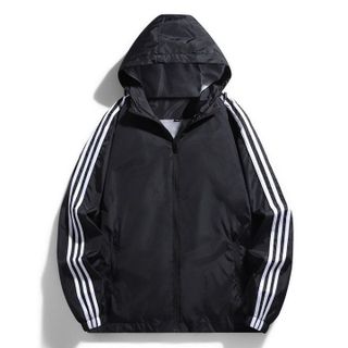 ÁO KHOÁC DÙ 2 LỚP PHỐI 3 SỌC CÓ NÓN ( LÓT LƯỚI) - HTM FASHION