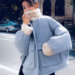 ÁO KHOÁC DẠ TÚI HỘP CỔ VÀ BO TAY PHỐI LÔNG SIÊU ẤM - HTM FASHION