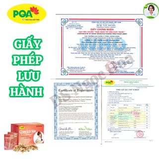PQA Cốm Lợi Sữa - hỗ trợ bổ khí huyết, tăng tiết sữa, giảm tắc tia sữa, ít sữa, mất sữa. Tăng chất lượng sữa, cho sữa đặc, mát và thơm.
